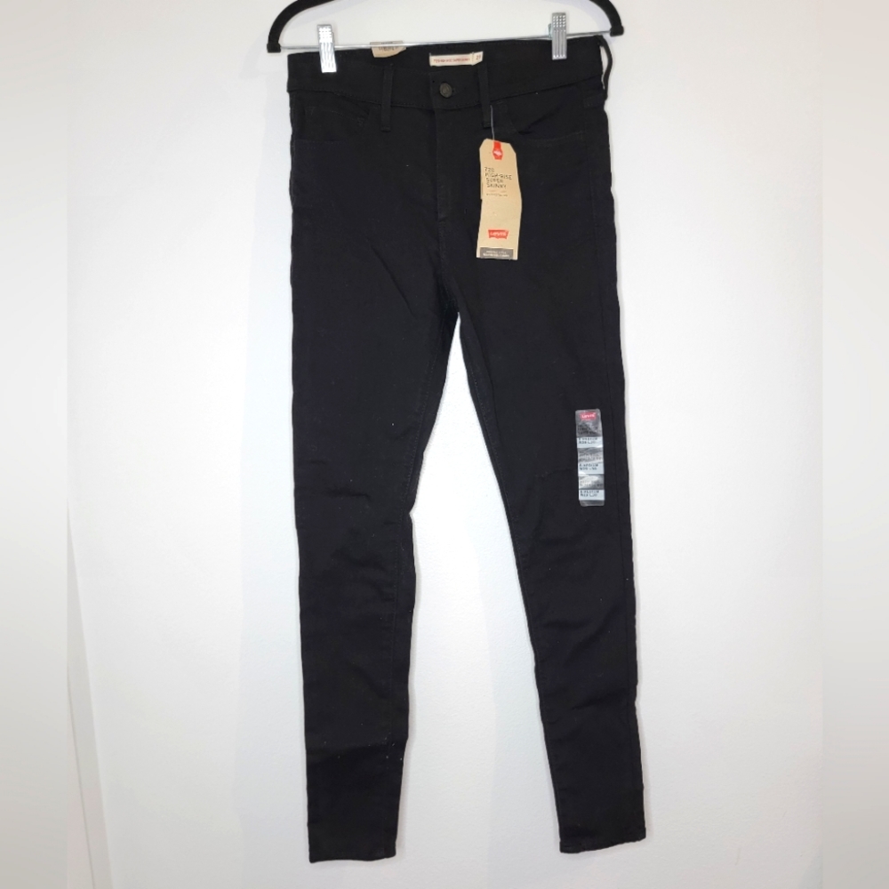 Levis 720 High Rise Supper Skinny Women Waist 29 Length 30 Black Hyperstretch
